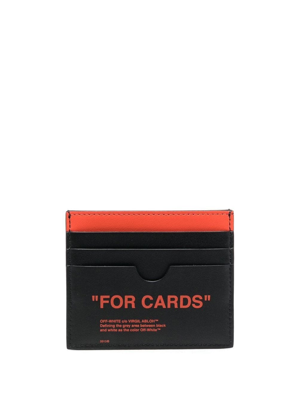 Off-White slogan-print cardholder