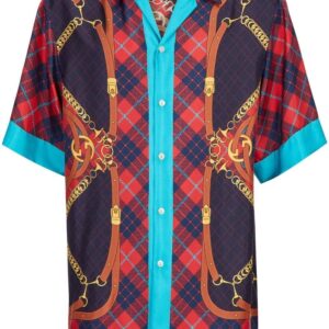 Gucci  graphic-print silk shirt