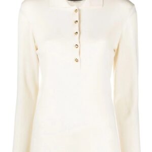 Gucci rib-stitch cashmere polo jumper