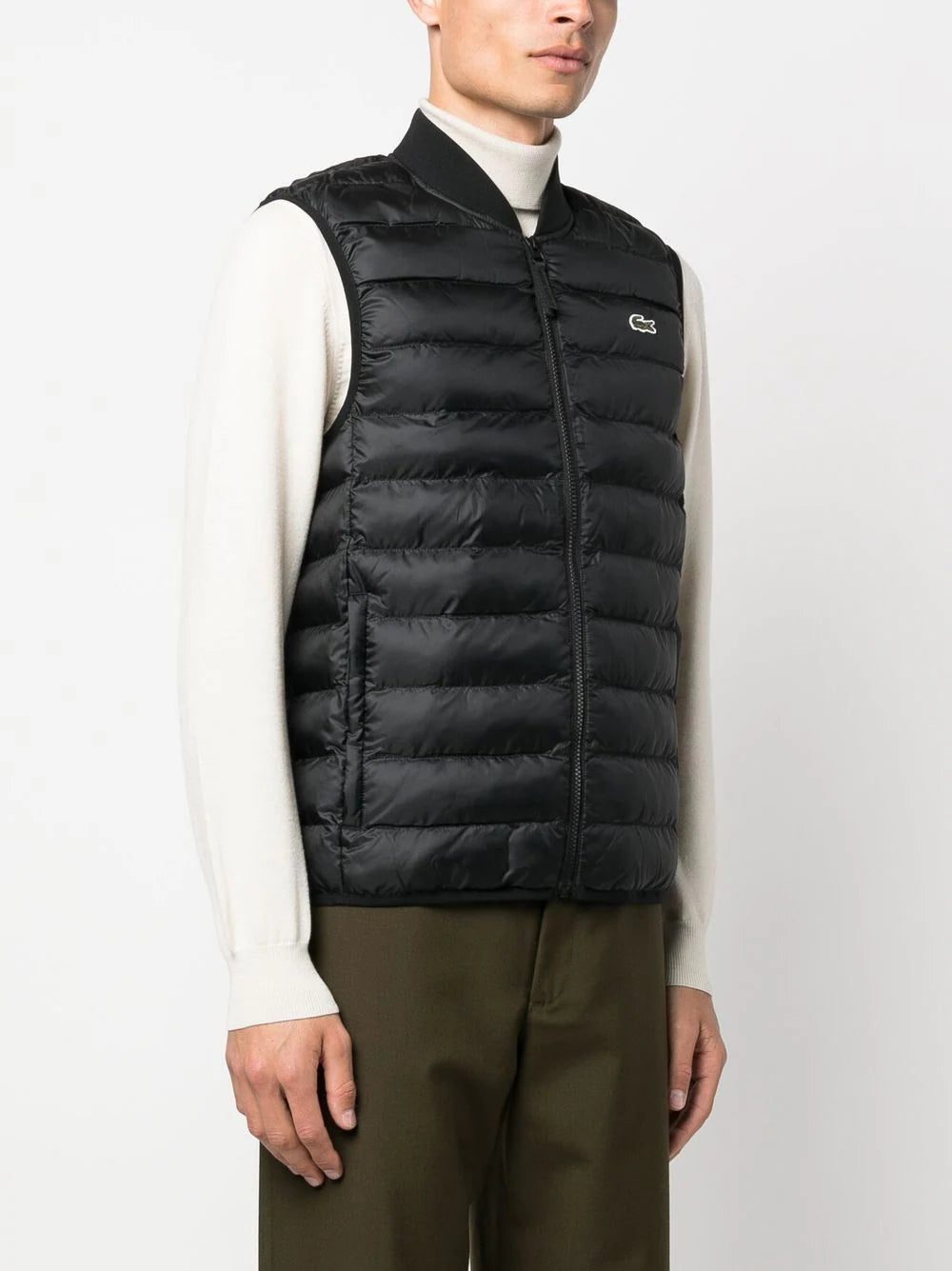 Lacoste embroidered-motif padded gilet - Image 3