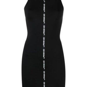 Off-White logo-tape minidress