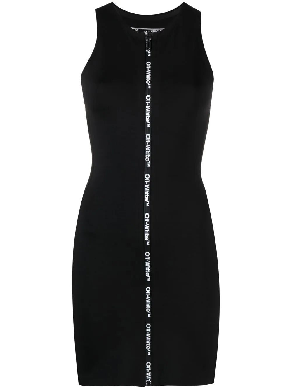 Off-White logo-tape minidress