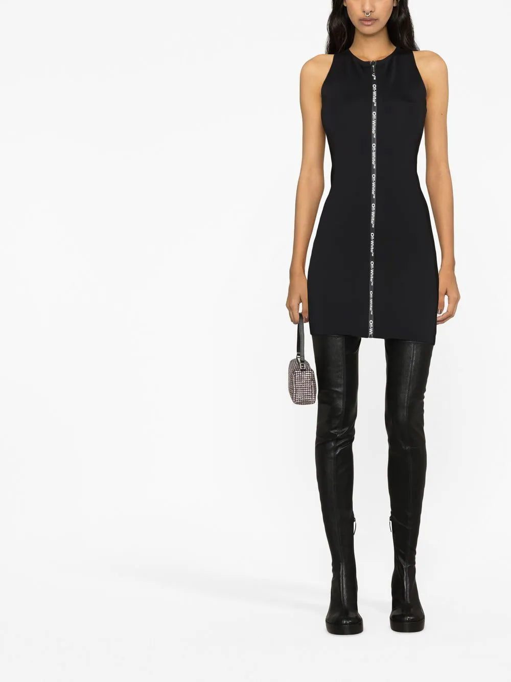 Off-White logo-tape minidress - Image 2