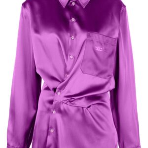 Off-White Duchesse twist-front minidress