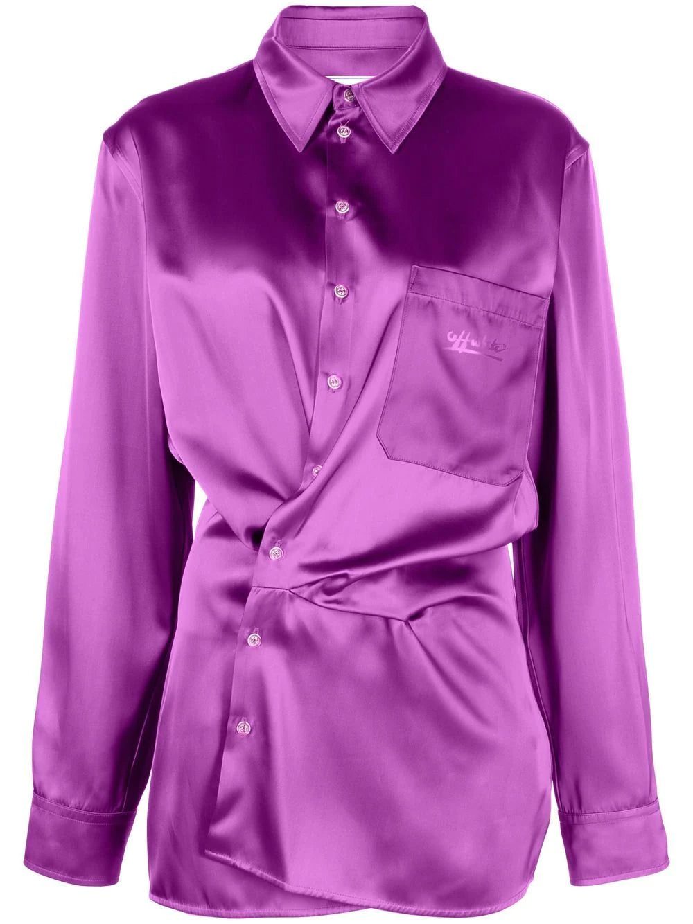 Off-White Duchesse twist-front minidress