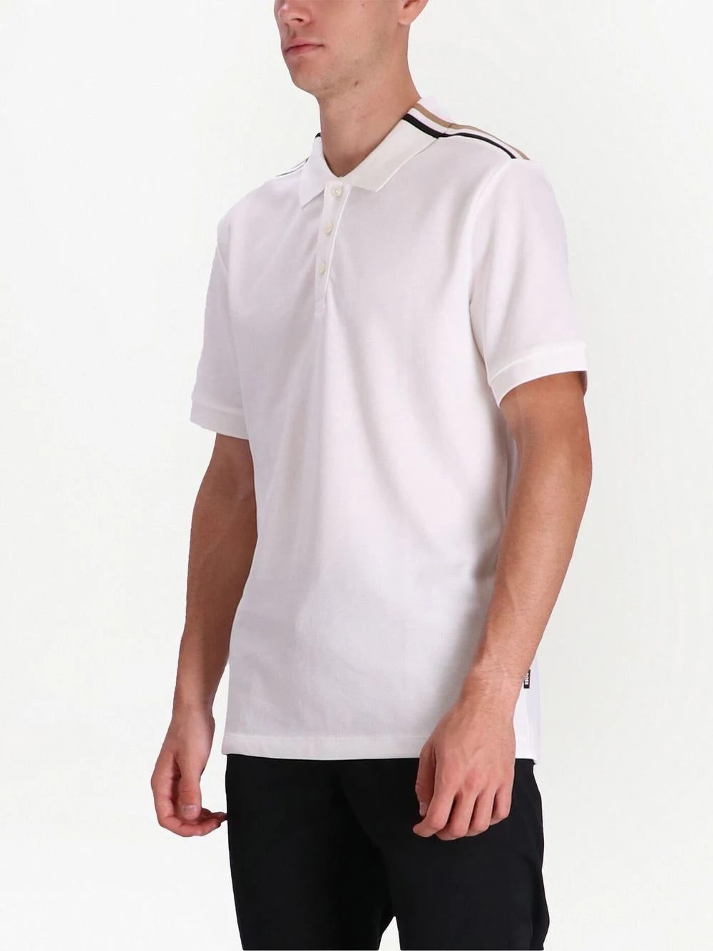 BOSS stripe-detail cotton polo shirt - Image 3