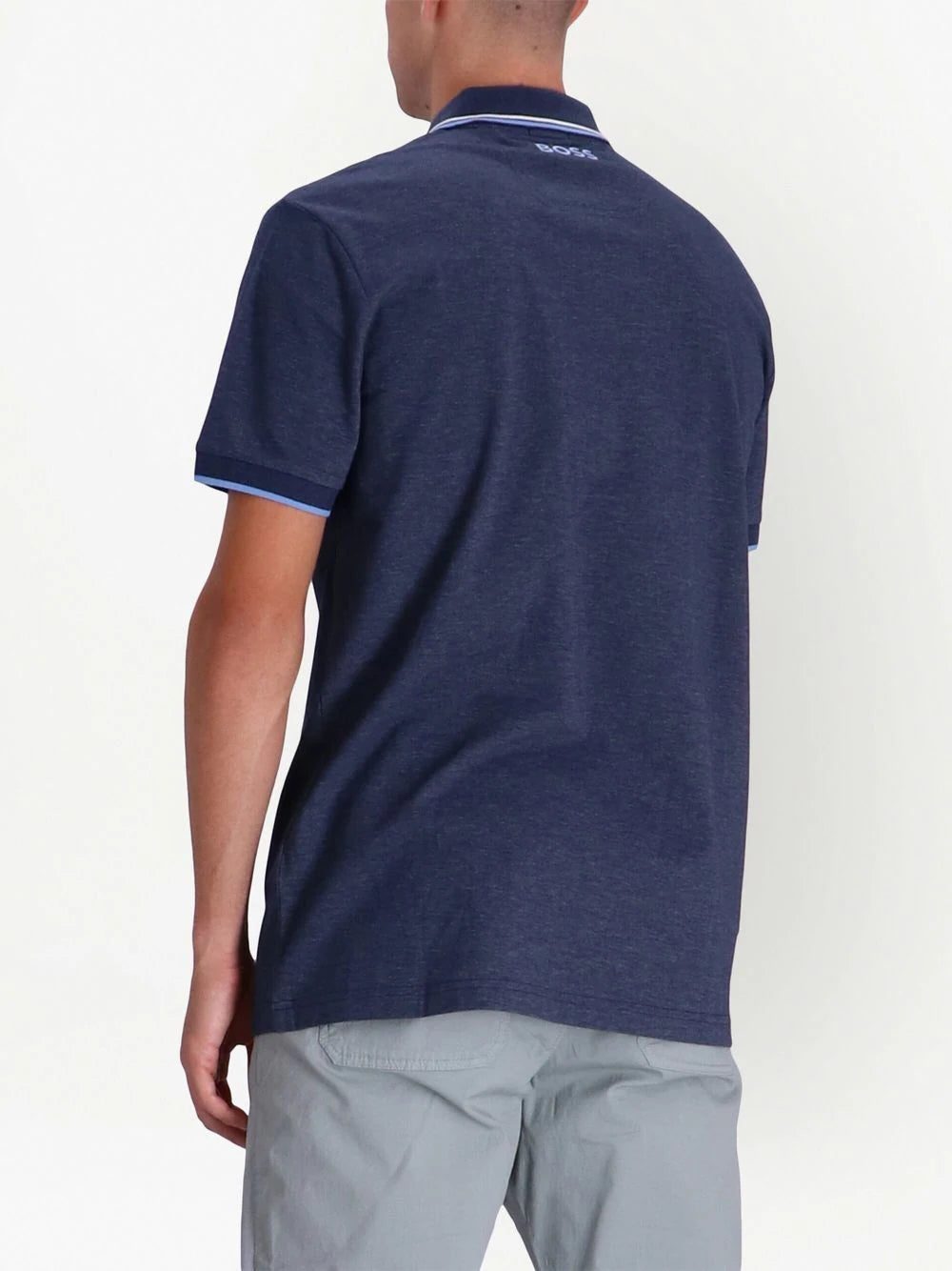 BOSS logo-print cotton polo shirt - Image 4