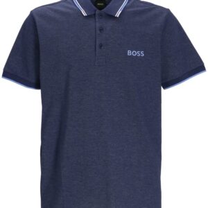 BOSS  logo-print cotton polo shirt