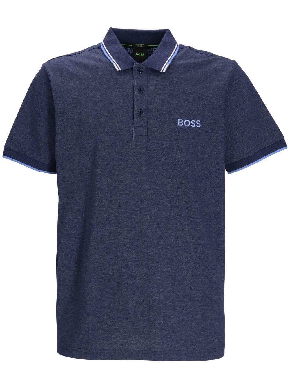 BOSS logo-print cotton polo shirt