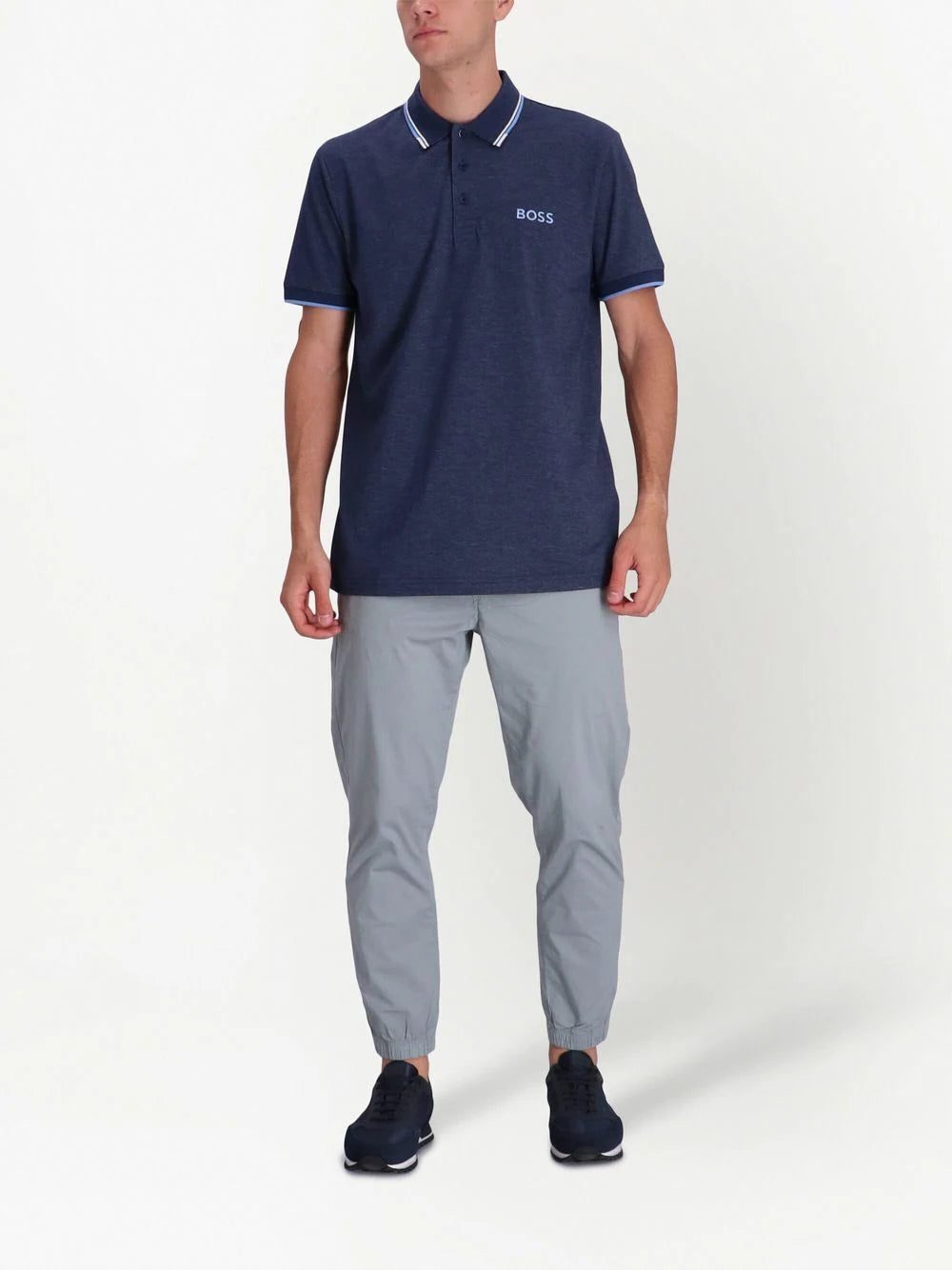 BOSS logo-print cotton polo shirt - Image 2