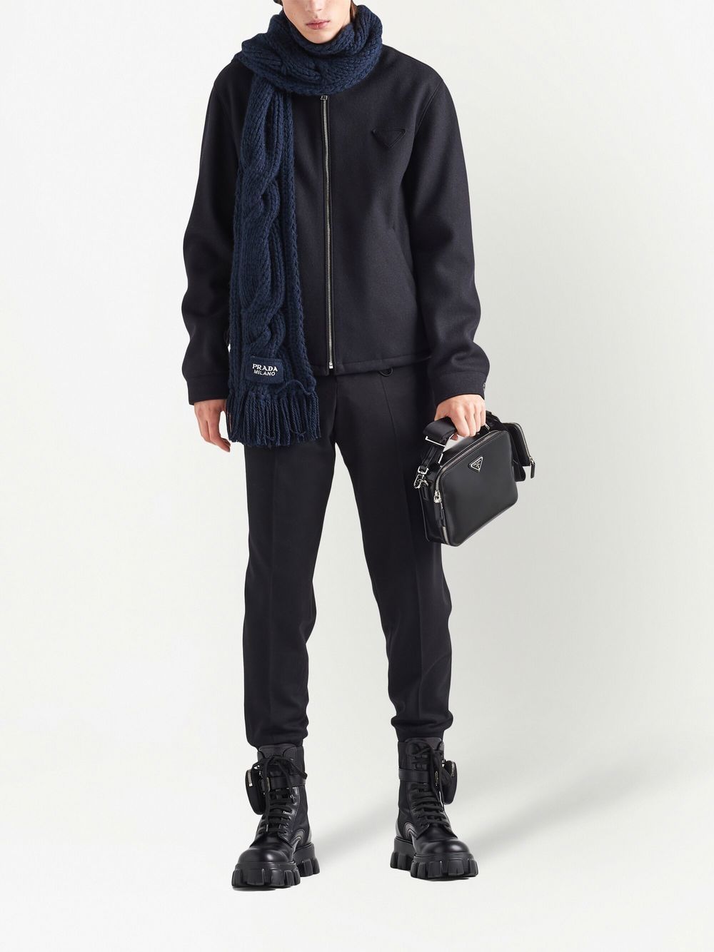 Prada triangle-logo blouson jacket - Image 2