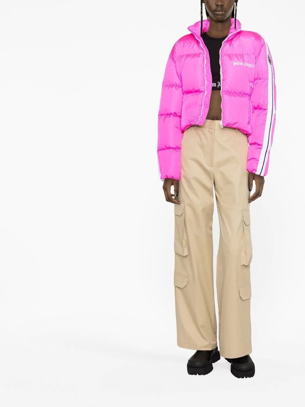 Palm Angels cropped puffer jacket - Image 2