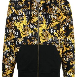 Versace Jeans Couture  Baroque-print zip-up hoodie