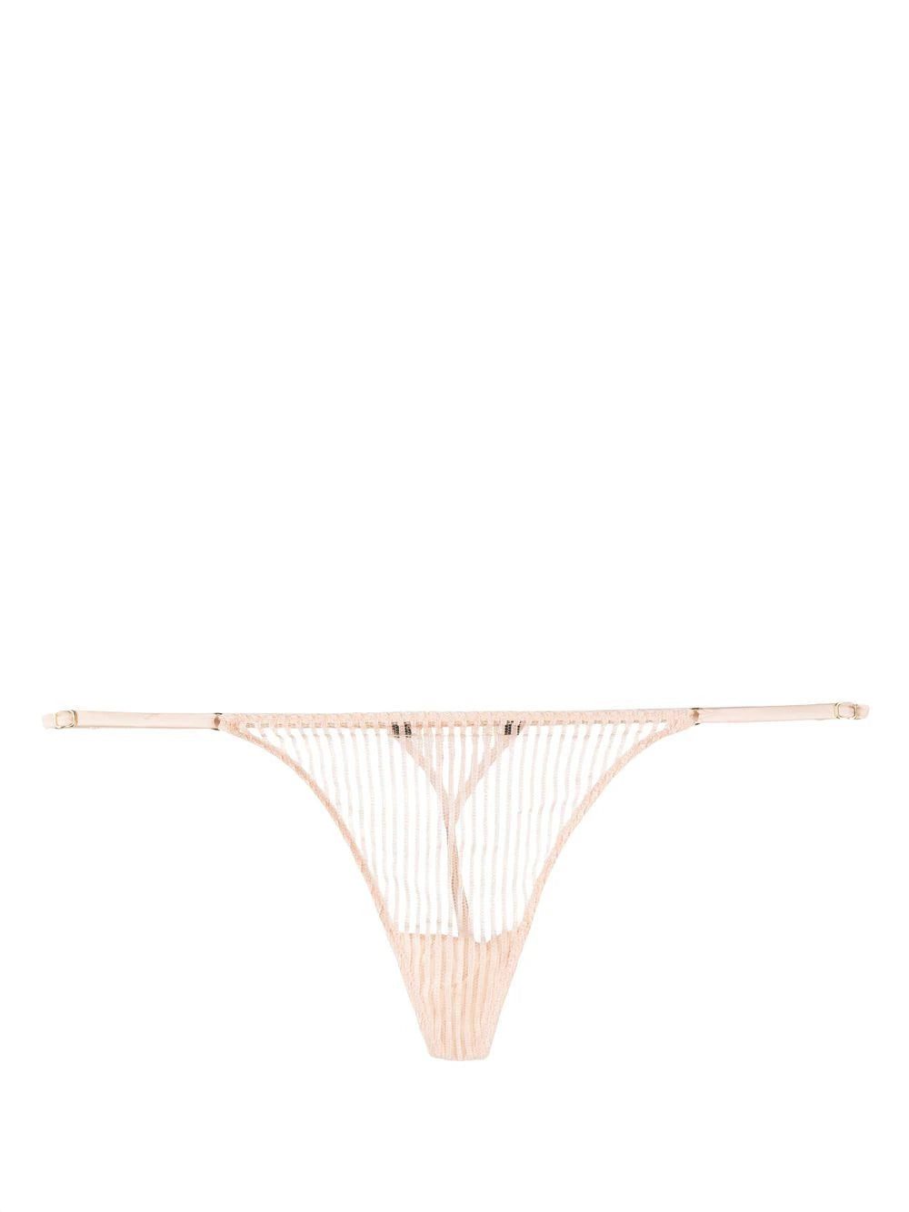 Kiki de Montparnasse striped lace G-string thong