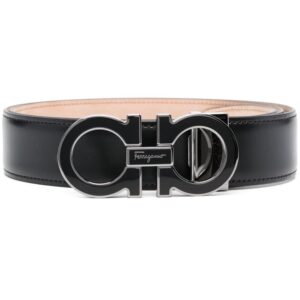 Ferragamo enamelled Gancini-buckle belt