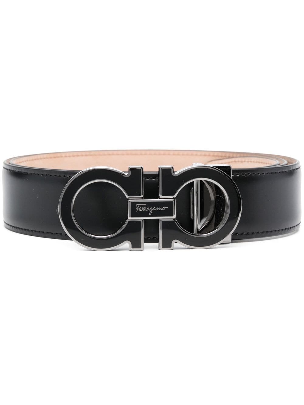Ferragamo enamelled Gancini-buckle belt