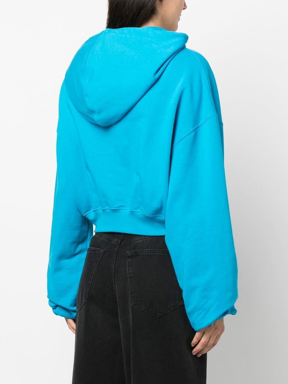 Off-White cropped logo-print hoodie - Image 4