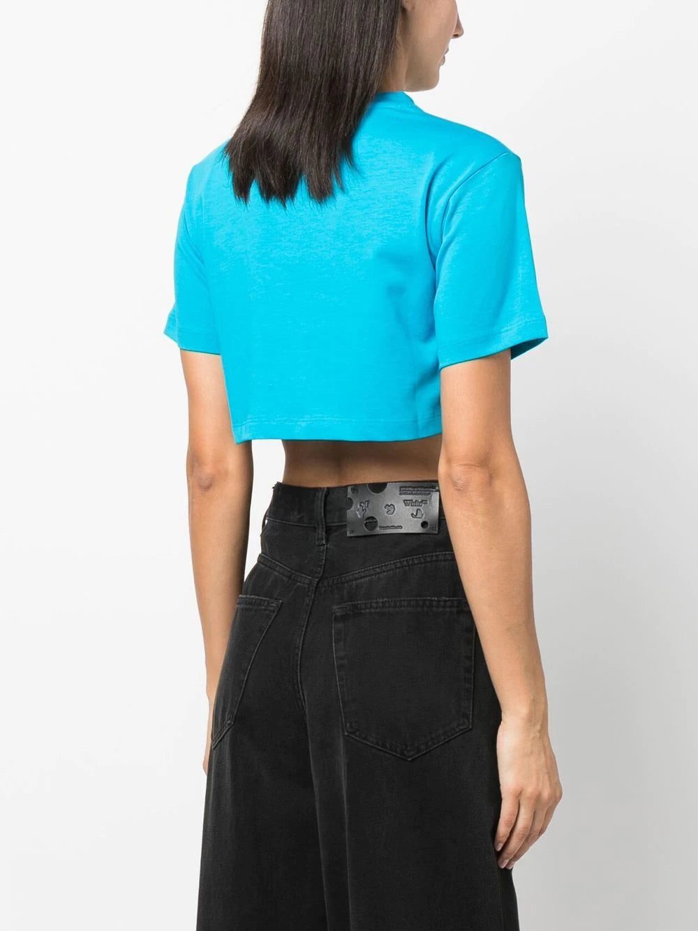 Off-White cropped logo-print T-shirt - Image 4