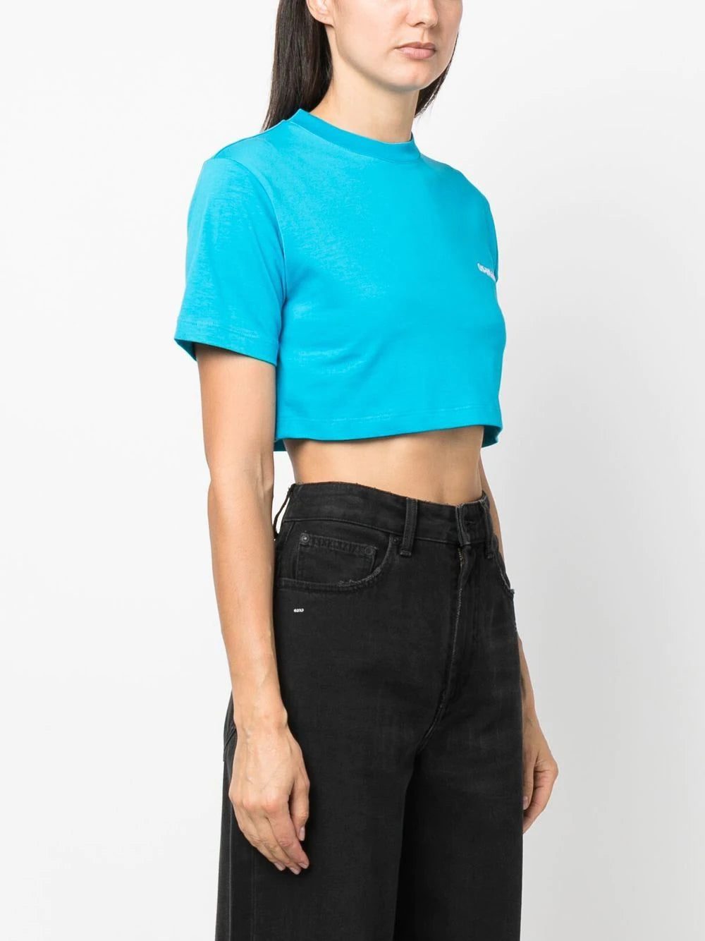 Off-White cropped logo-print T-shirt - Image 3