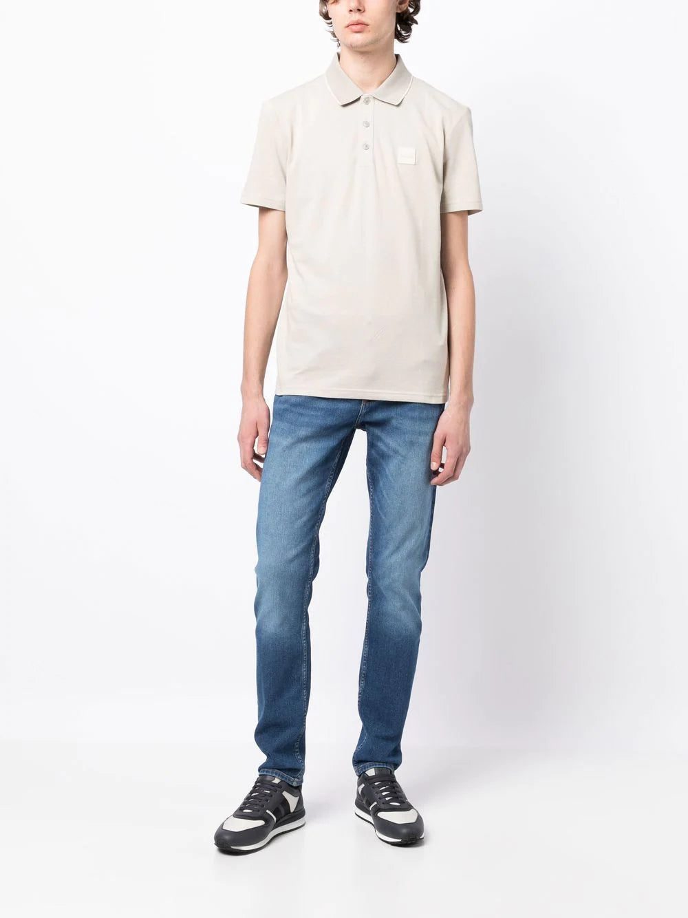 BOSS logo-patch polo shirt - Image 2