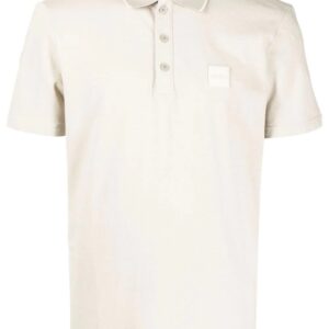 BOSS  logo-patch polo shirt