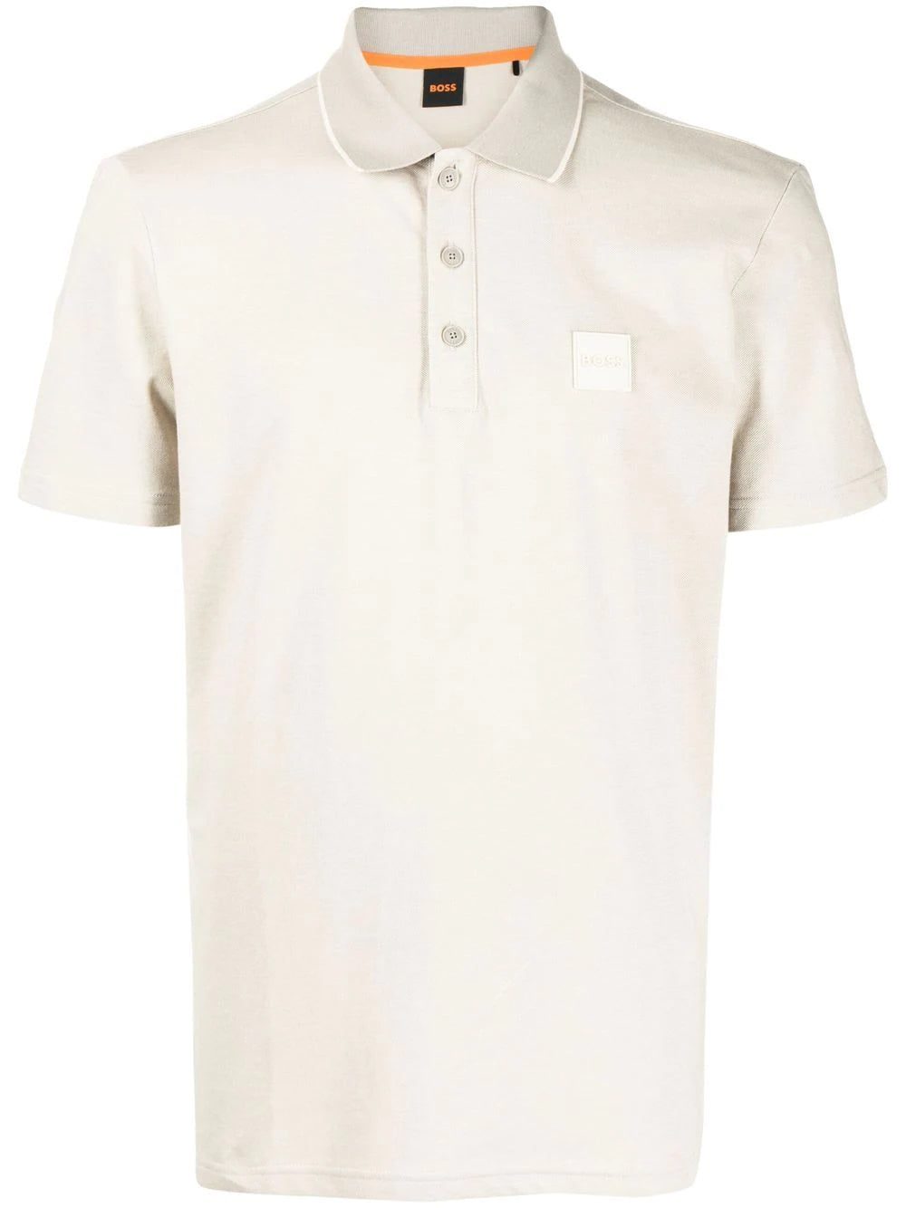 BOSS logo-patch polo shirt
