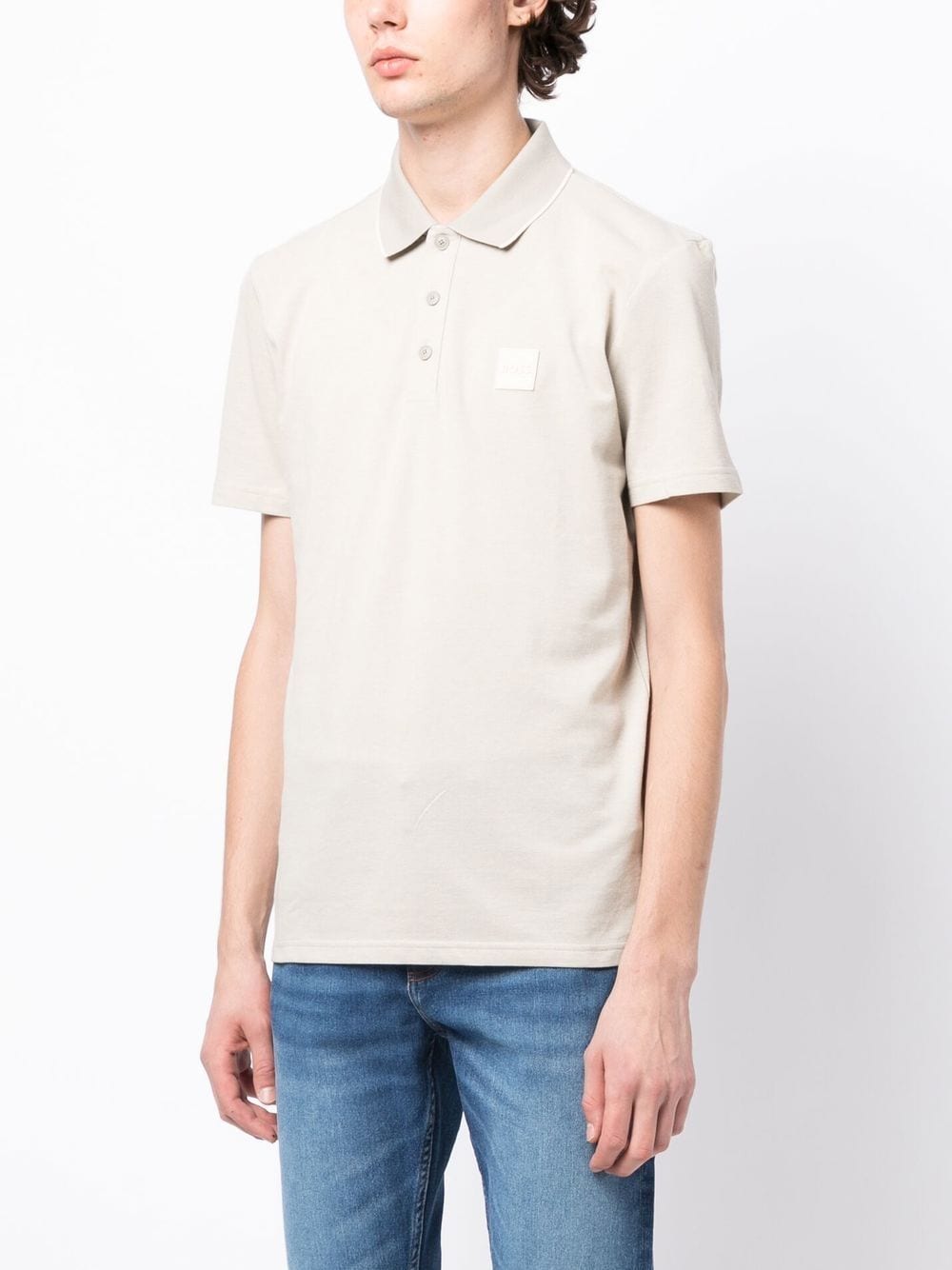 BOSS logo-patch polo shirt - Image 3