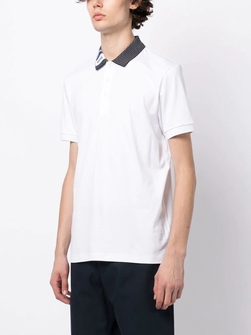 BOSS contrast-collar polo shirt - Image 3