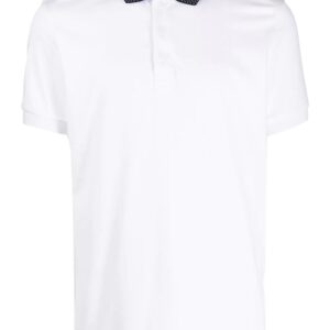 BOSS  contrast-collar polo shirt