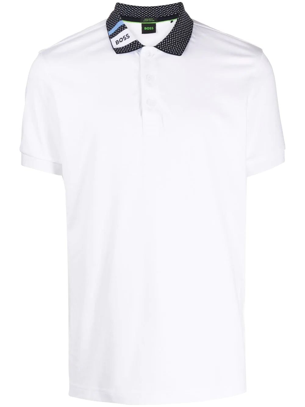 BOSS contrast-collar polo shirt
