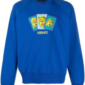 Versace  logo-print cotton sweatshirt