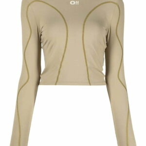 Off-White  logo-print long-sleeved T-shirt