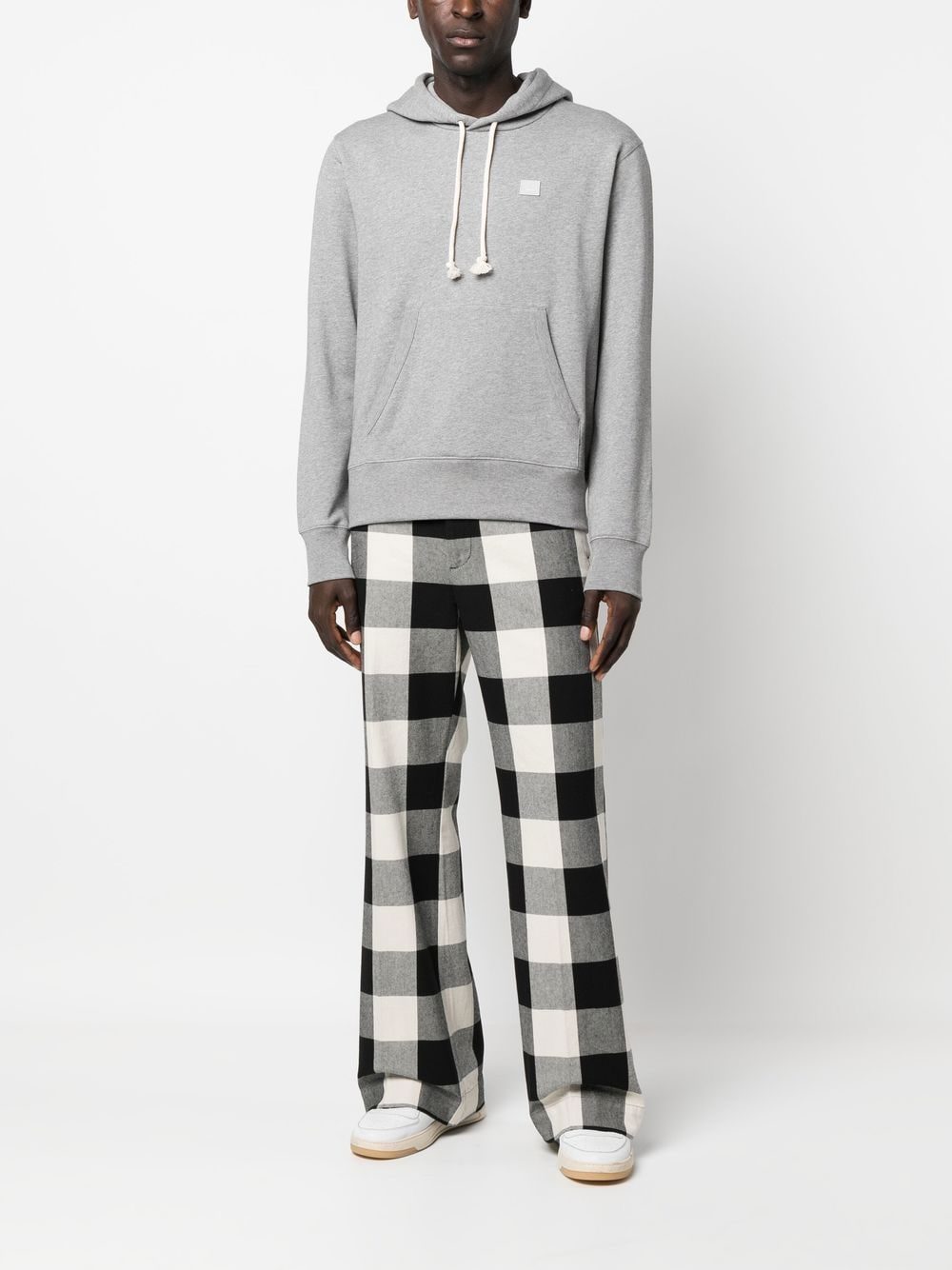 Acne Studios face logo-patch cotton hoodie - Image 2