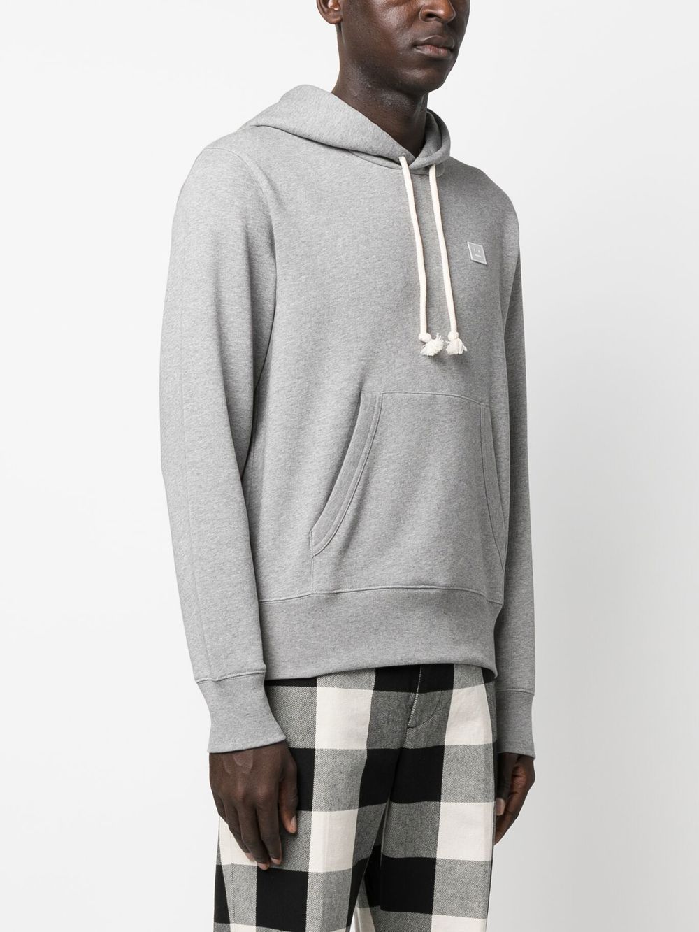 Acne Studios face logo-patch cotton hoodie - Image 4