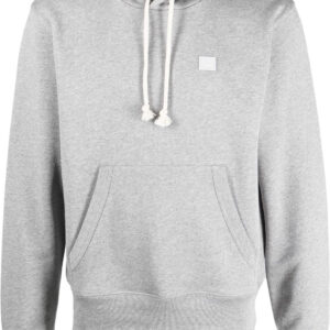 Acne Studios face logo-patch cotton hoodie