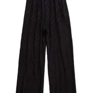 Balenciaga  logo-jacquard wide-leg trousers