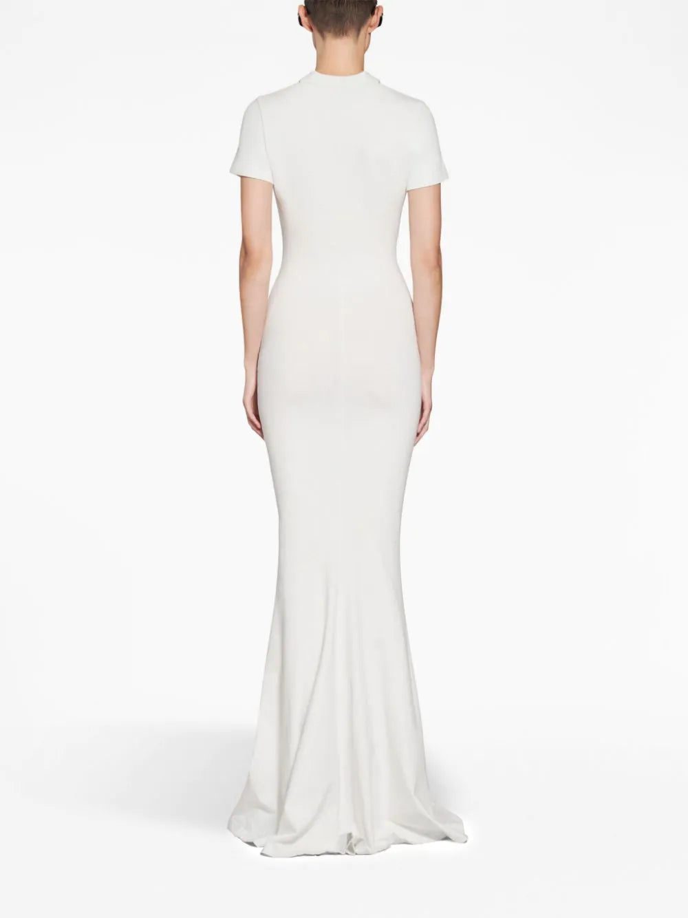 Balenciaga logo-embroidered neckline gown - Image 4