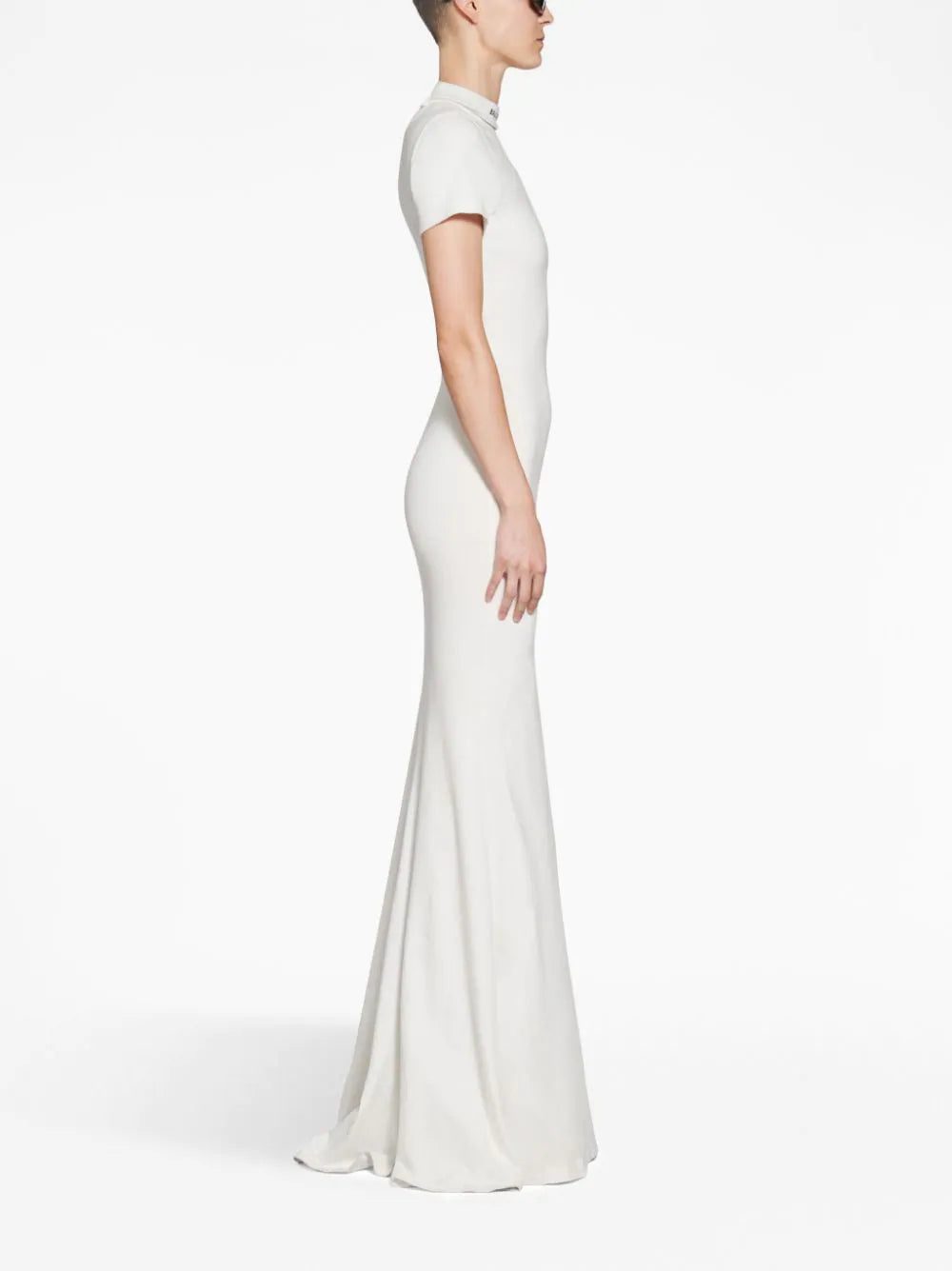 Balenciaga logo-embroidered neckline gown - Image 3