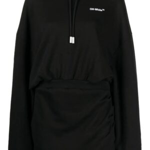 Off-White  logo-embroidered cotton hoodie