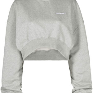 Off-White oversized-sleeve cropped sweatshirt