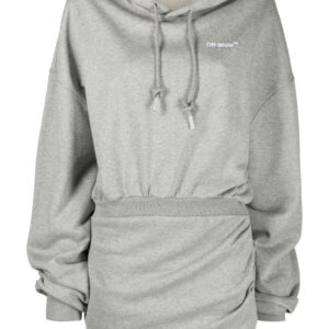 Off-White logo-print hoodie dress