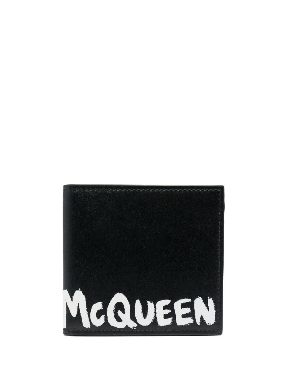 Alexander McQueen Graffiti logo-print bi-fold wallet