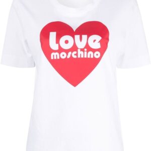 Love Moschino heart-motif logo-print T-shirt