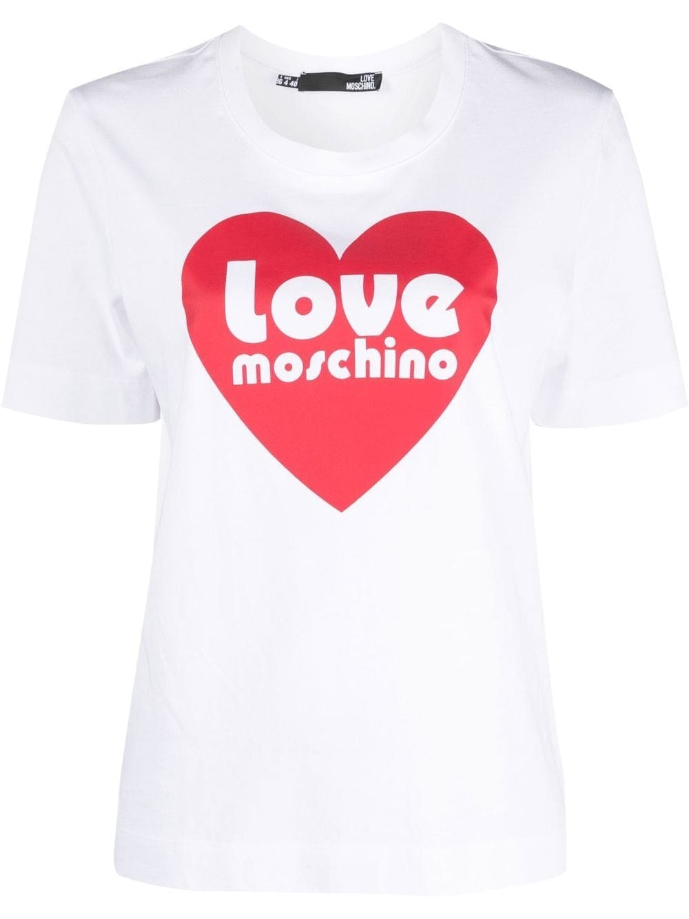 Love Moschino heart-motif logo-print T-shirt