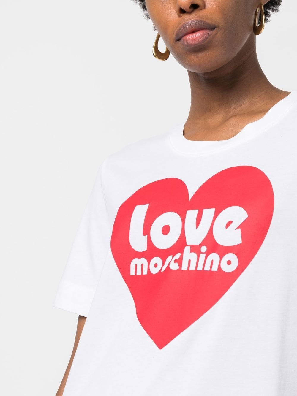 Love Moschino heart-motif logo-print T-shirt - Image 5