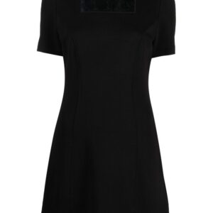 Love Moschino slogan-print short-sleeve dress