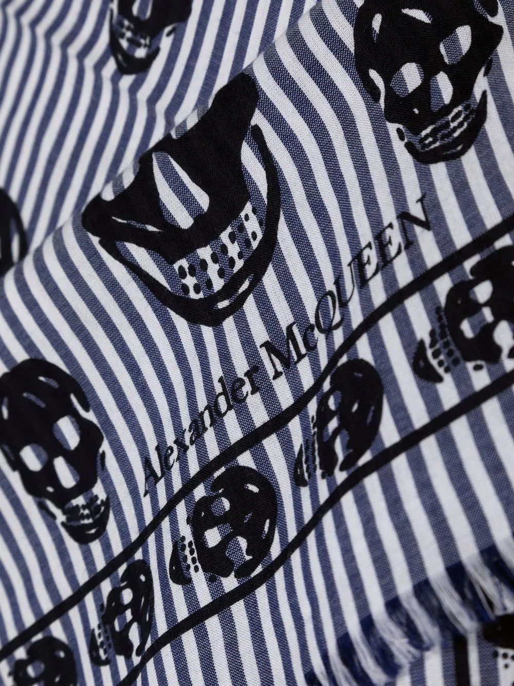 Alexander McQueen skull print striped scarf - Image 2