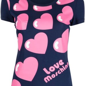 Love Moschino heart-print short-sleeve T-shirt