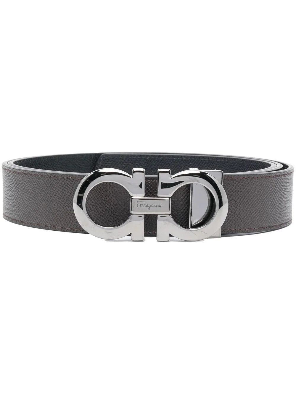 Ferragamo double-gancini leather belt