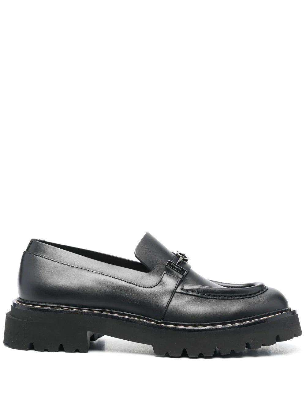 Ferragamo Gancini chunky leather loafers